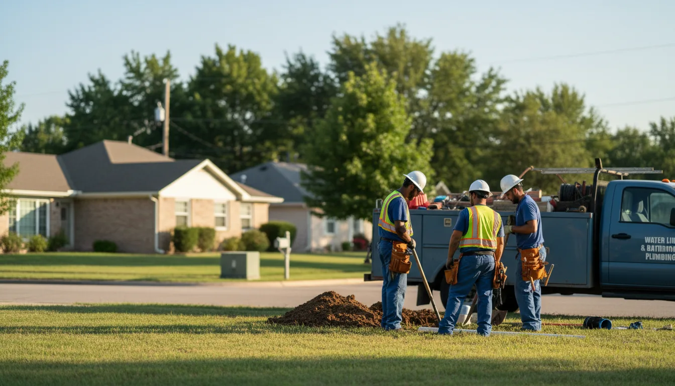 Residential water line and bathroom plumbing service in Fletcher, MO